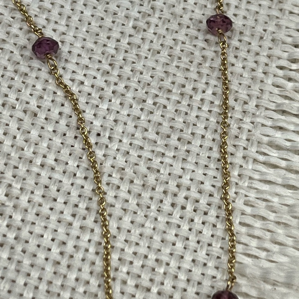 Vintage 14K Gold Carnelian & Amethyst Necklace – Rare Find - Picture 6 of 17